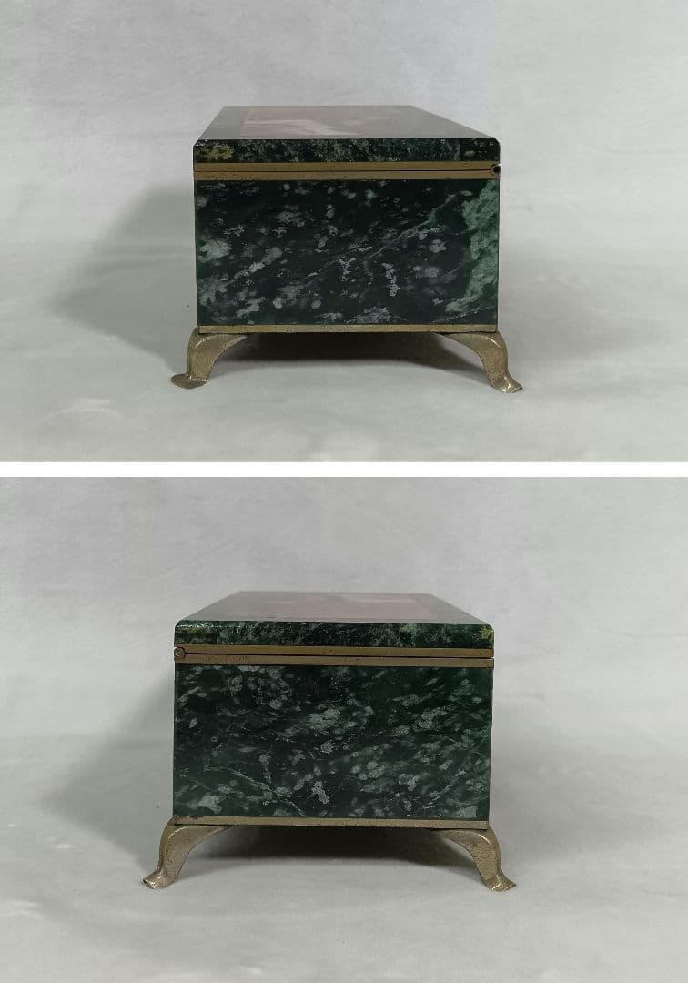 天然石　アクセサリーケース　小物入れ　宝石箱　アクセサリーBOX　レトロ　置物