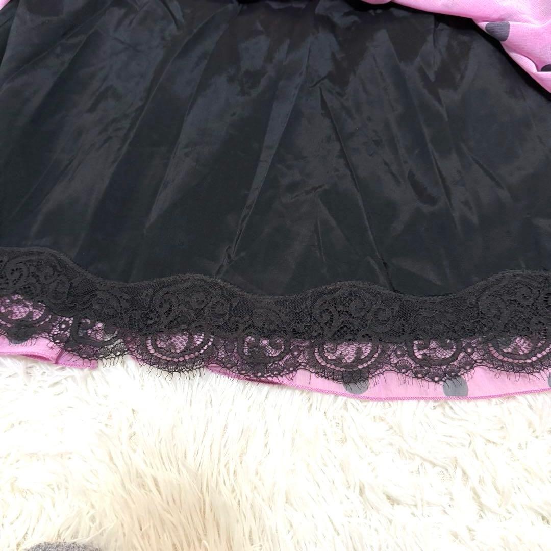 【希少】ドルチェ&ガッパーナ　シルク　ドット柄　ワンピース　36 七分袖