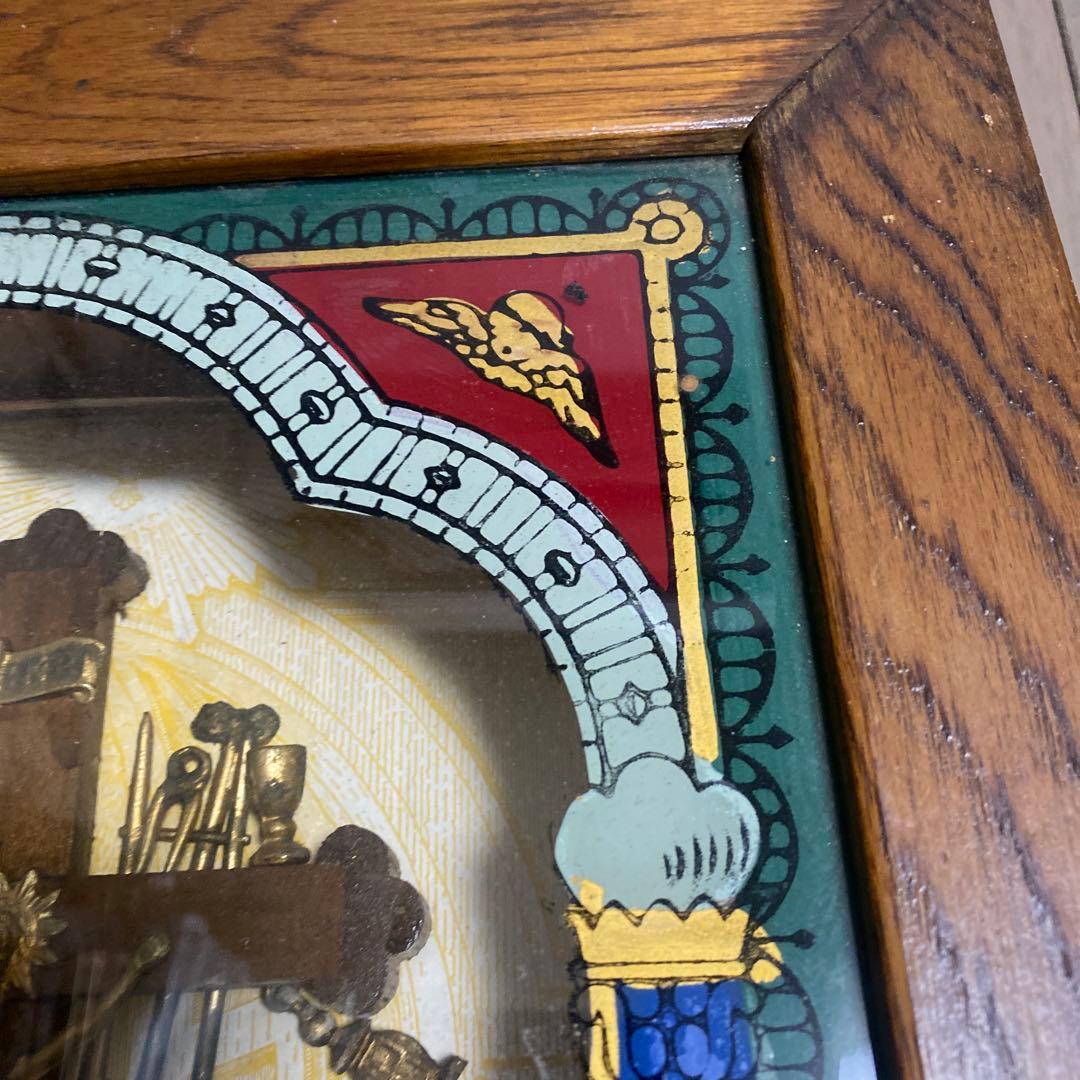 希少！1900前後アンティーク受難の十字架シャドーボックス